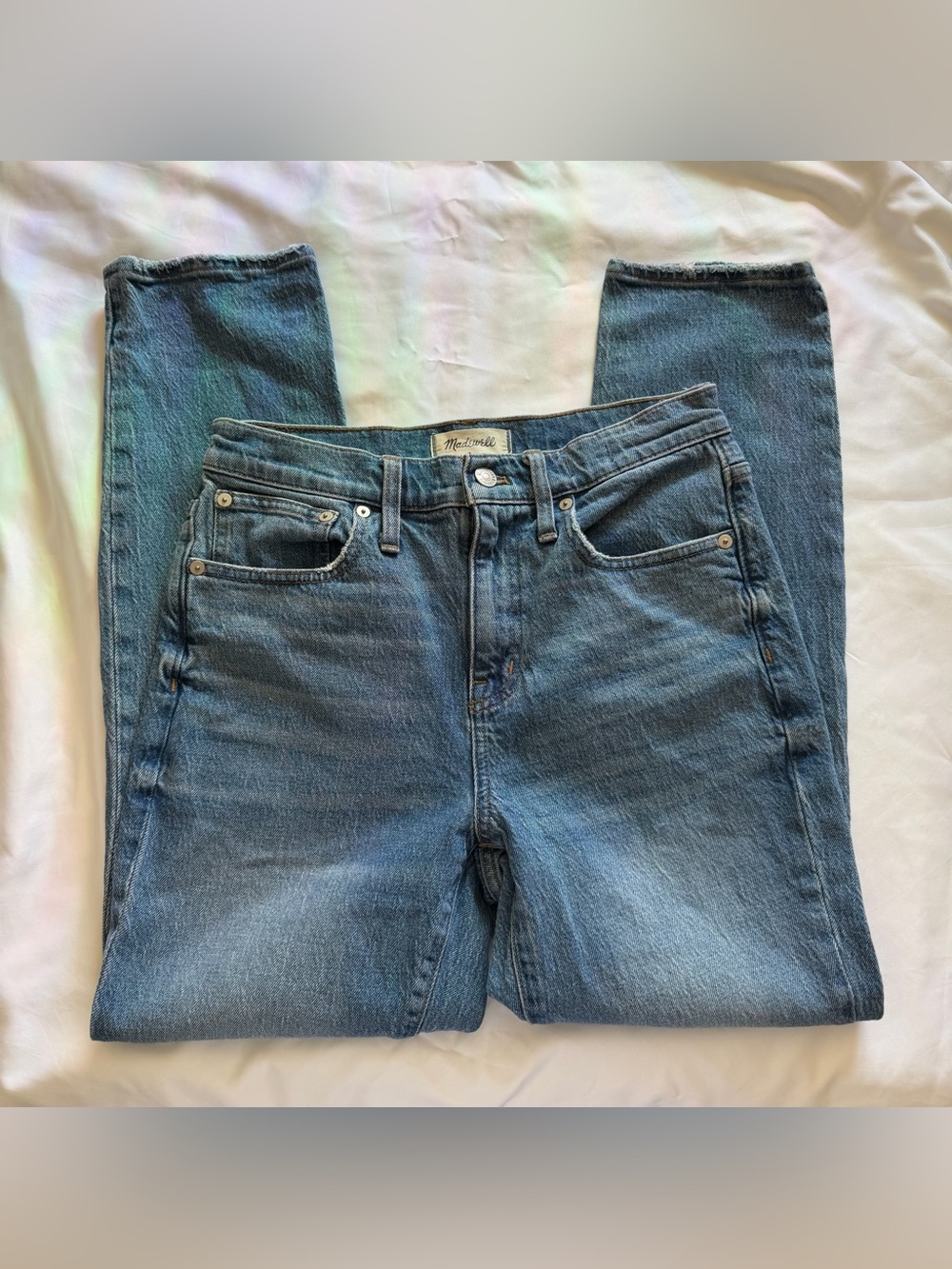 Madewell Medium Wash Blue Straight Leg Jeans